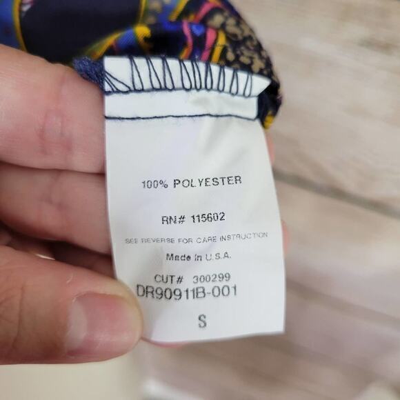 Lush Cold Shoulder Paisley Feather Boho Dress - Picture 5 of 5